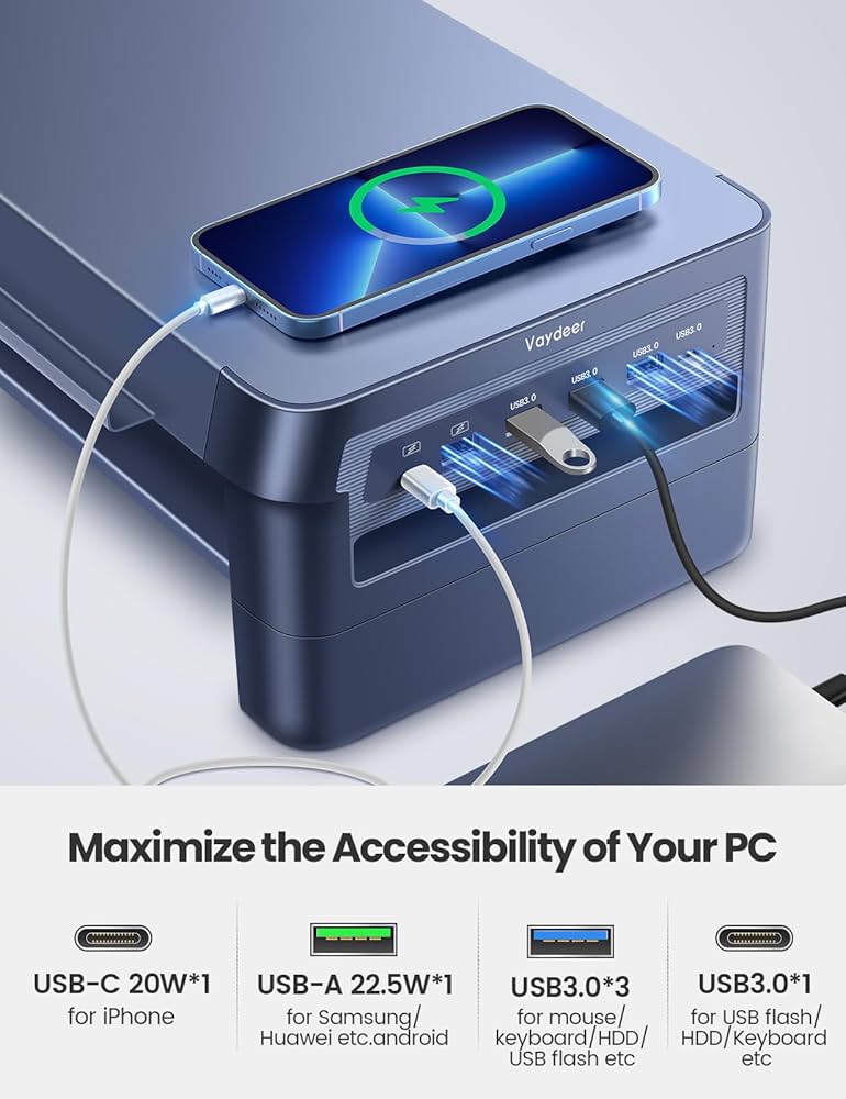 Amazon.com: Vaydeer All-in-One Dual Monitor Stand Riser 2